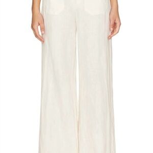 Sanctuary Cream Wide-Leg Linen  Birch Pants